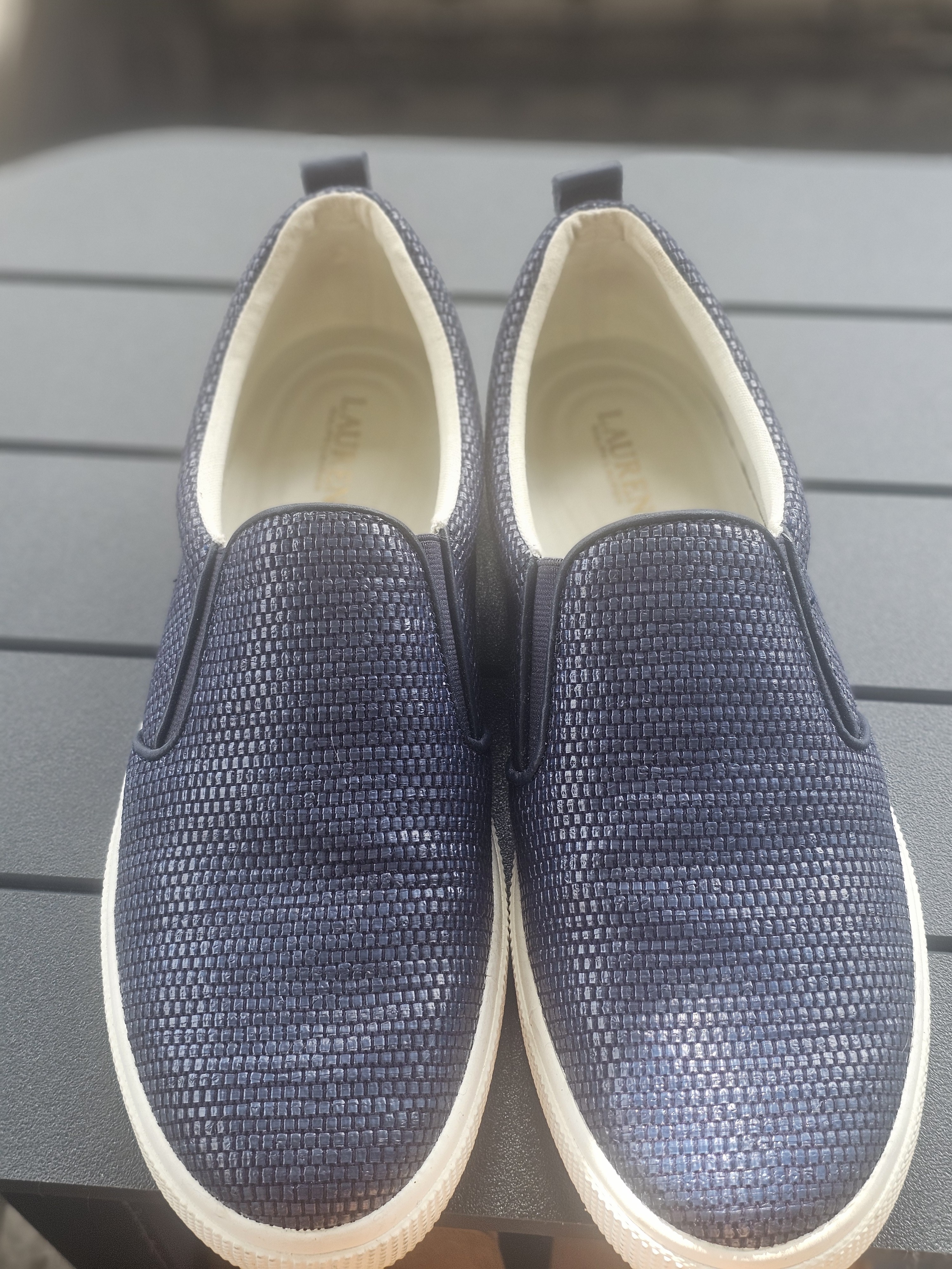 Ralph Lauren Navy Blue Slip-On Sneakers